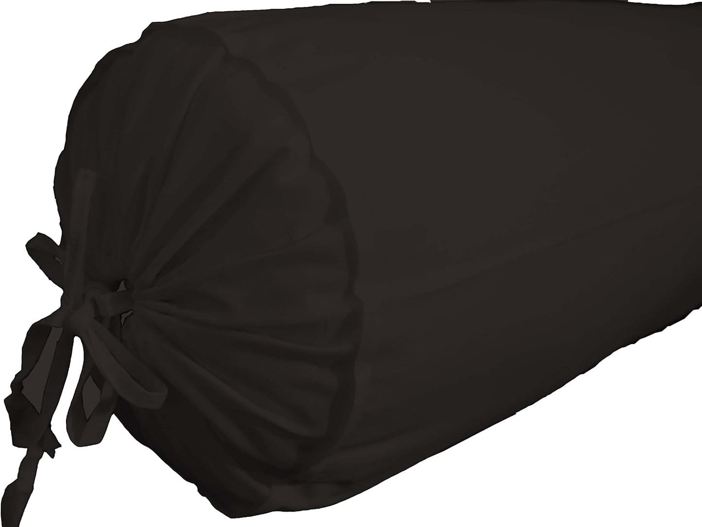 Saffron HANDICRAFTS Cotton 240TC - Bolster Cover Full Round Removable Cover for Neck Roll, Leg Rest,Yoga Practice, Meditation, Bed Sofa Couch (Teal Blue, 8"x24"(20 cm x 60 cm))