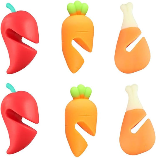Vctitil 6Pcs Spill-proof Lid Lifter,Silicone Lid Spill Stopper Anti Overflow Pot,Cute Heat-resistant Kitchen Gadgets for Soup Pot(Multicolored)