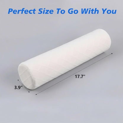 3.1" Small Neck Roll Memory Foam Pillow Cylinder,Detachable Cover | Neck Support Pillows for Sleeping,Comfortable Breathable,Round Bolster Pillow for Bed,Back ,Lumbar Leg and Yoga Pain Relief