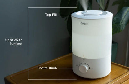 Levoit Top Fill Humidifiers for Bedroom, 2.5L Tank for Large Room, 25dB