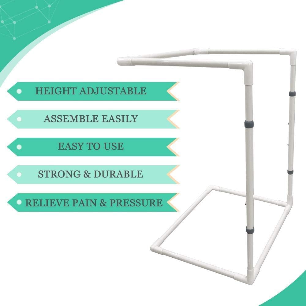 Blanket Lifters for Foot of Bed Feet Cradle Raiser Sheet Lifter Blanket Lift Support Holder Hospital Bed Rail Assistance Toe Care Leg Ankle Surgery Recovery Adjustable Height (26"- 34")
