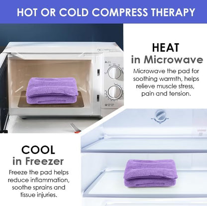 Microwave Heating Pad for Pain Relief, 8 x 18 Grey