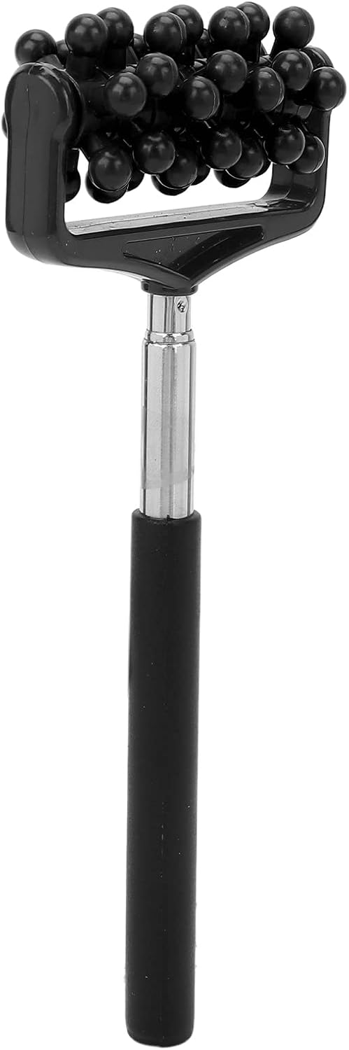 Ymiko Massage Stick for Men and Women – Telescopic Granular Body Roller for Neck, Back, Legs – Black