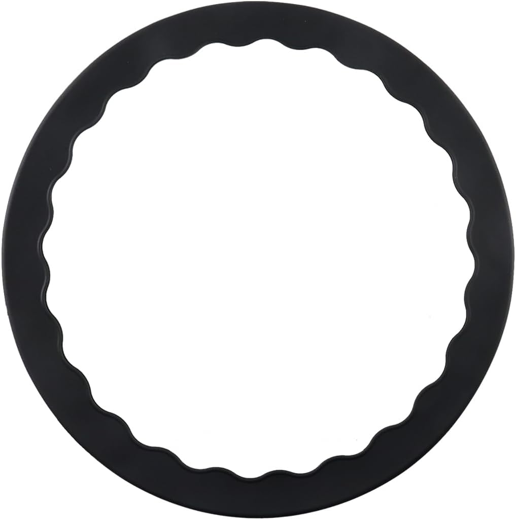 Semetall 1.5 Inch Rubber Caster Cups 8 Pack Black | Non Slip Furniture Coasters Floor Protectors for Bed Couch Table Chair