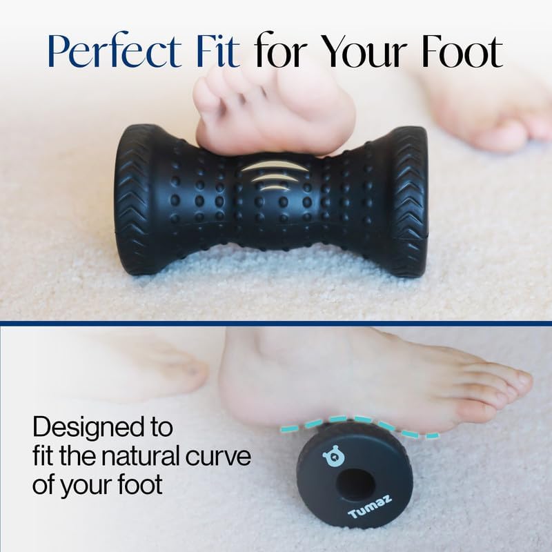 Tumaz Foot Roller & Massage Ball 3-in-1 Set | Foot Roller, Spiky & Lacrosse Balls | Ergonomic Design | Deep Tissue Massage | Foot Relaxation & Recovery
