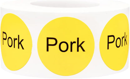 Yellow with Black Carnitas Circle Dot Adhesive Stickers, 1 Inch Round Labels, 500 Total Stickers