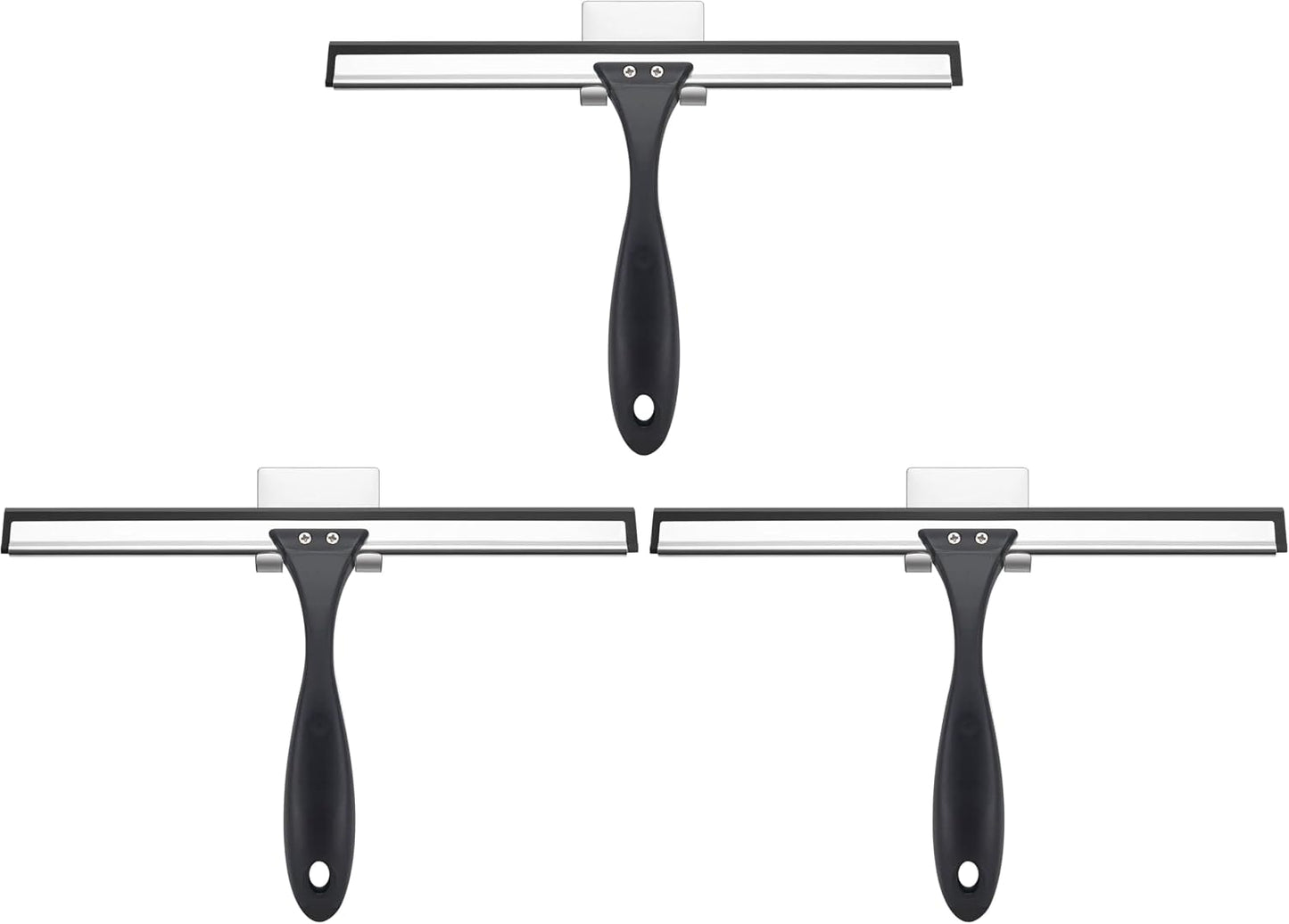 AmazerBath Squeegee for Shower Glass Door, All-Purpose Squeegee with Hook for Shower Doors, Windows, Mirrors, Tiles and Car Glass, 10 Inches