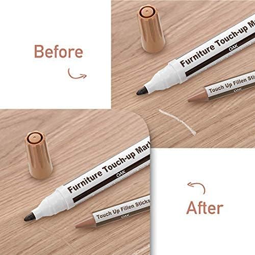 DAIXISM Furniture Repair Kit Wood Markers Wax Sticks, for Stains, Scratches, Wood Floors, Tables, Desks, Carpenters, Bedposts, Touch Ups, and Cover Ups (21)