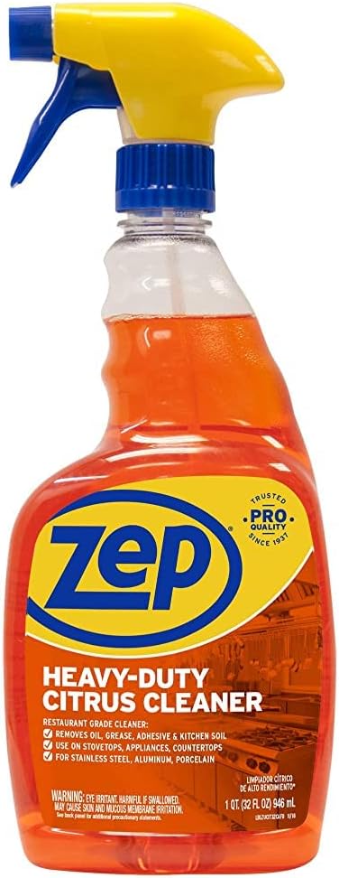 Zep Heavy-Duty Citrus Degreaser Cleaner Concentrate - 1 Gallon (1 Unit) ZUCIT128 - Restaurant Grade Degreaser and Cleaner Removes Oil, Grease, Adhesive, and Kitchen Soil