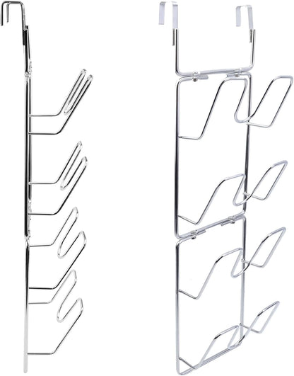 4 Tier Lid Organizer, Wall Mounted Pot Cover Rack, Lid Holder | No Drilling, Stainless Steel, Lid Holder for Kitchen Cabinet