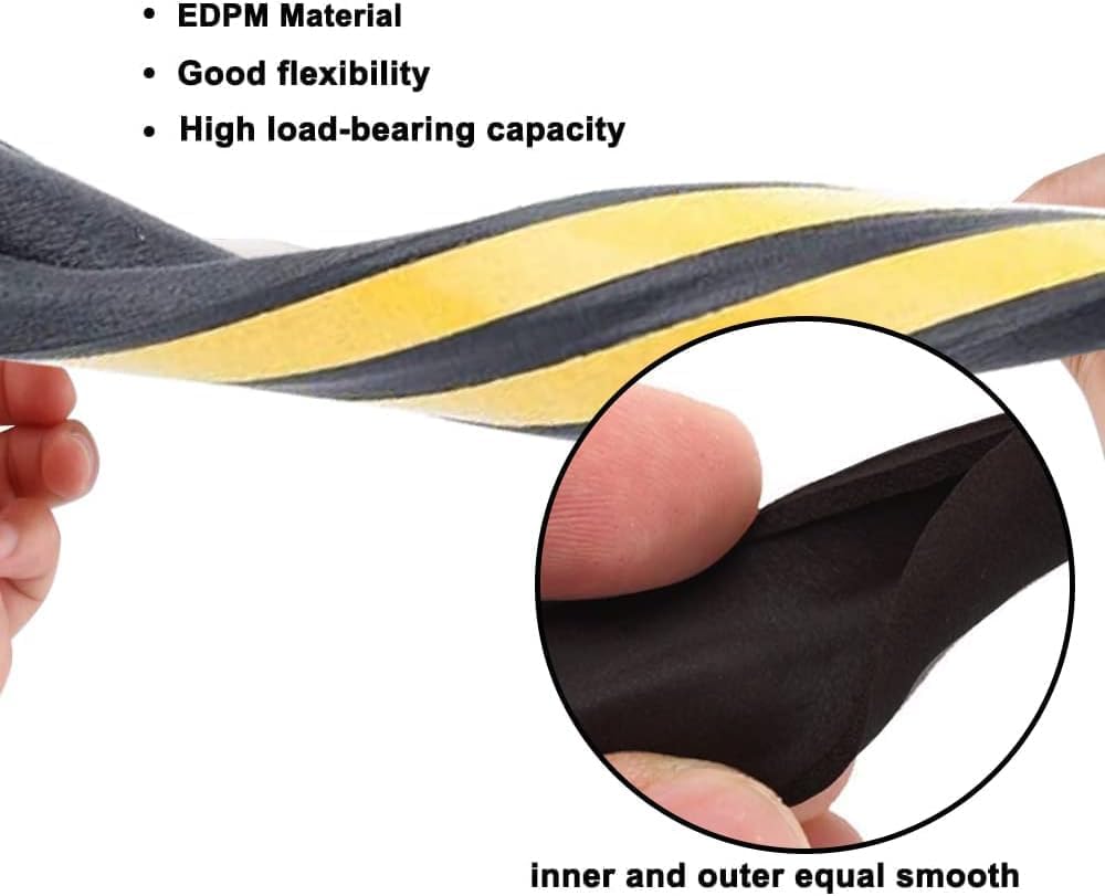 Weather Stripping Seal Strip Tape, Doors Windows Frame Self Adhesive D Type Foam Sealing Tape, 32.8Ft Rubber Soundproof Insulation Cell Foam Stripping, White