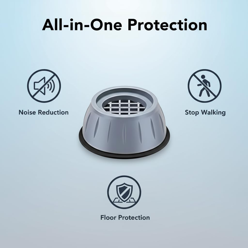 Washing Machine Drain Pan, 27x27 Inch Silicone Mat with Raised Edge | Waterproof Leak Protector Tray for Under Washer and Dryer, Anti-Slip and Foldable Laundry Room Mat