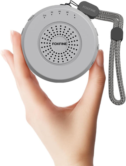 FOXFINE Portable White Noise Machine, Travel Sound Machine 36 Sounds, Gray
