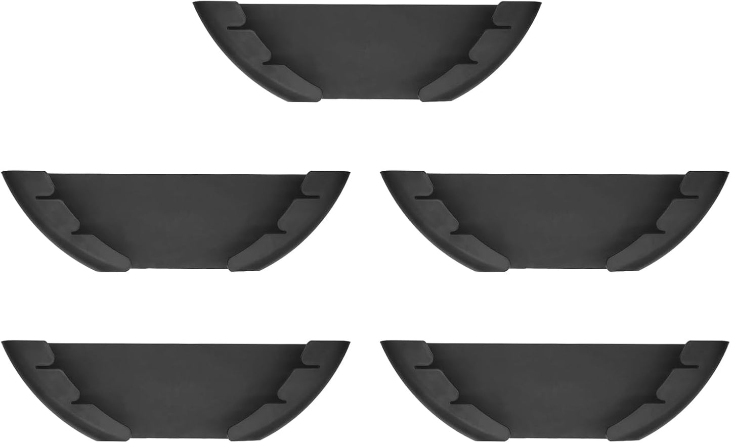Universal Pot Lid Organizer for Cabinet, 5 Pcs Pan Lids Organizers Inside Cabinet Door Wall Mount Pots Top Storage Rack Holder for Kitchen, Fits 6" to 13.5" (5pcs black)
