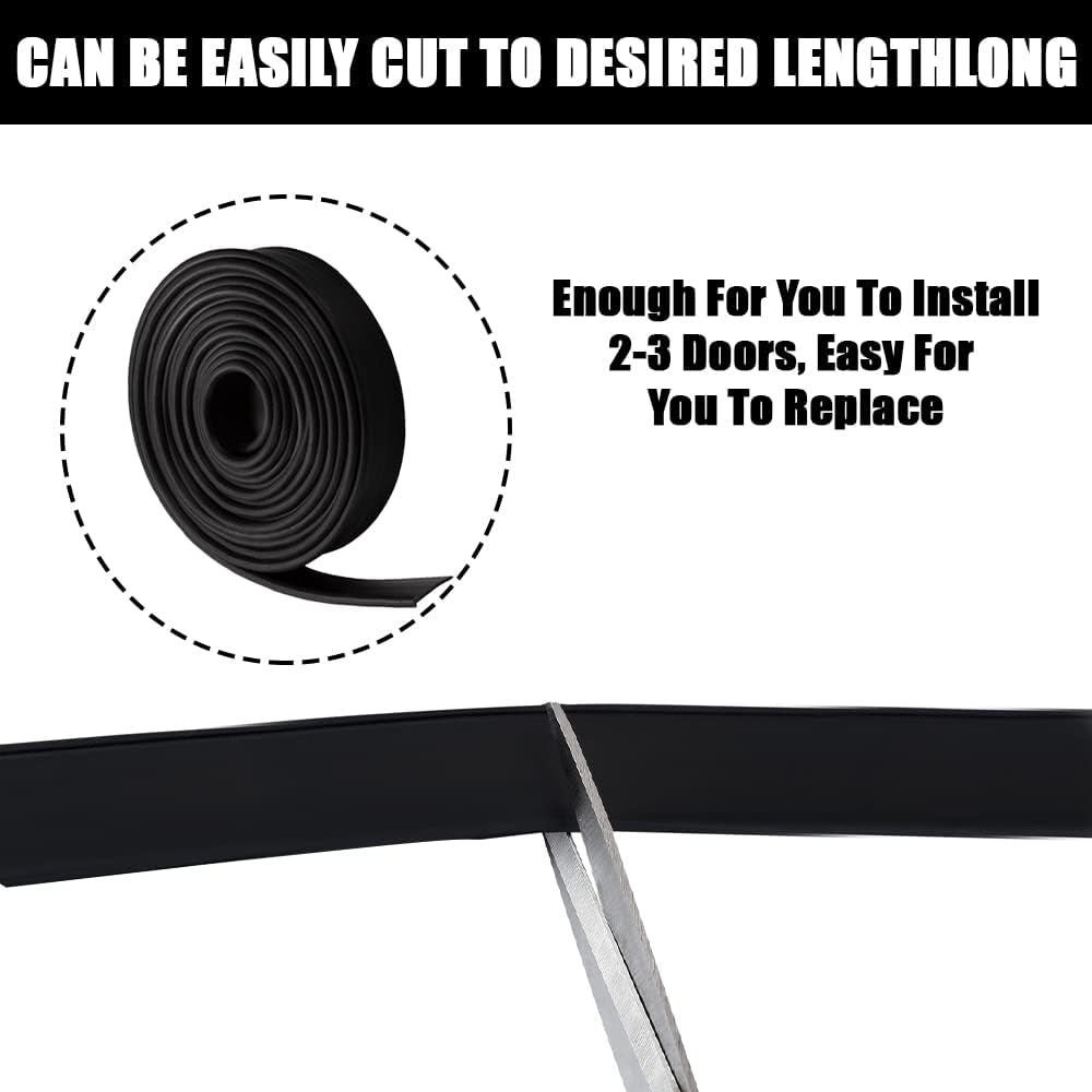 Framed Shower Door Bottom Seal Strip Replacement Shower Bottom Waterproof Door Rubber Sweep Trim Clear Seal for Home Bathroom Glass Shower Door 108 x 13/16 x 5/32 Inch Tee Insert Shape