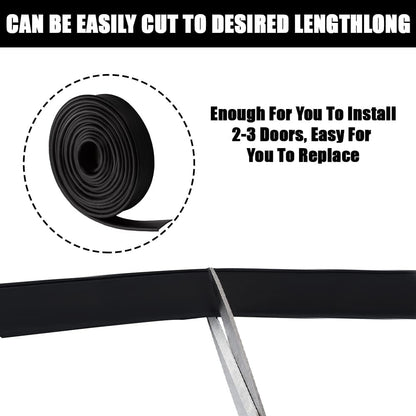 Framed Shower Door Bottom Seal Strip Replacement Shower Bottom Waterproof Door Rubber Sweep Trim Clear Seal for Home Bathroom Glass Shower Door 108 x 13/16 x 5/32 Inch Tee Insert Shape