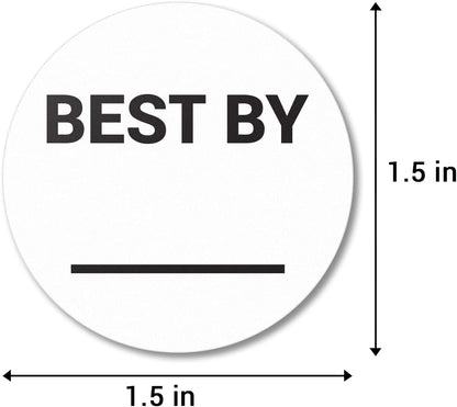 Sell By/Expiration Food Date Labels (1.5 inch, Round - 300 Labels)