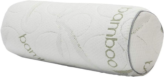Kingnex Bolster Roll Pillow for Sleeping on Back or Side Under Knee to Relief Lower Back Pain Between Legs for Side Sleepers Cylinder Pillow with Removable Cover 20x8 | Under Knee to Relief Lower Back Pain or Between Legs for Side Sleepers, Bamboo