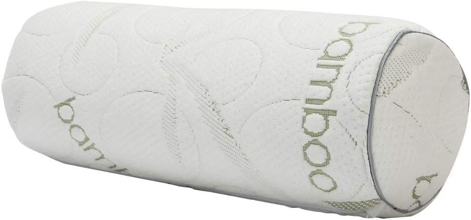 Kingnex Cylinder Bolster Roll Pillow for Sleeping on Back or Side 18x6