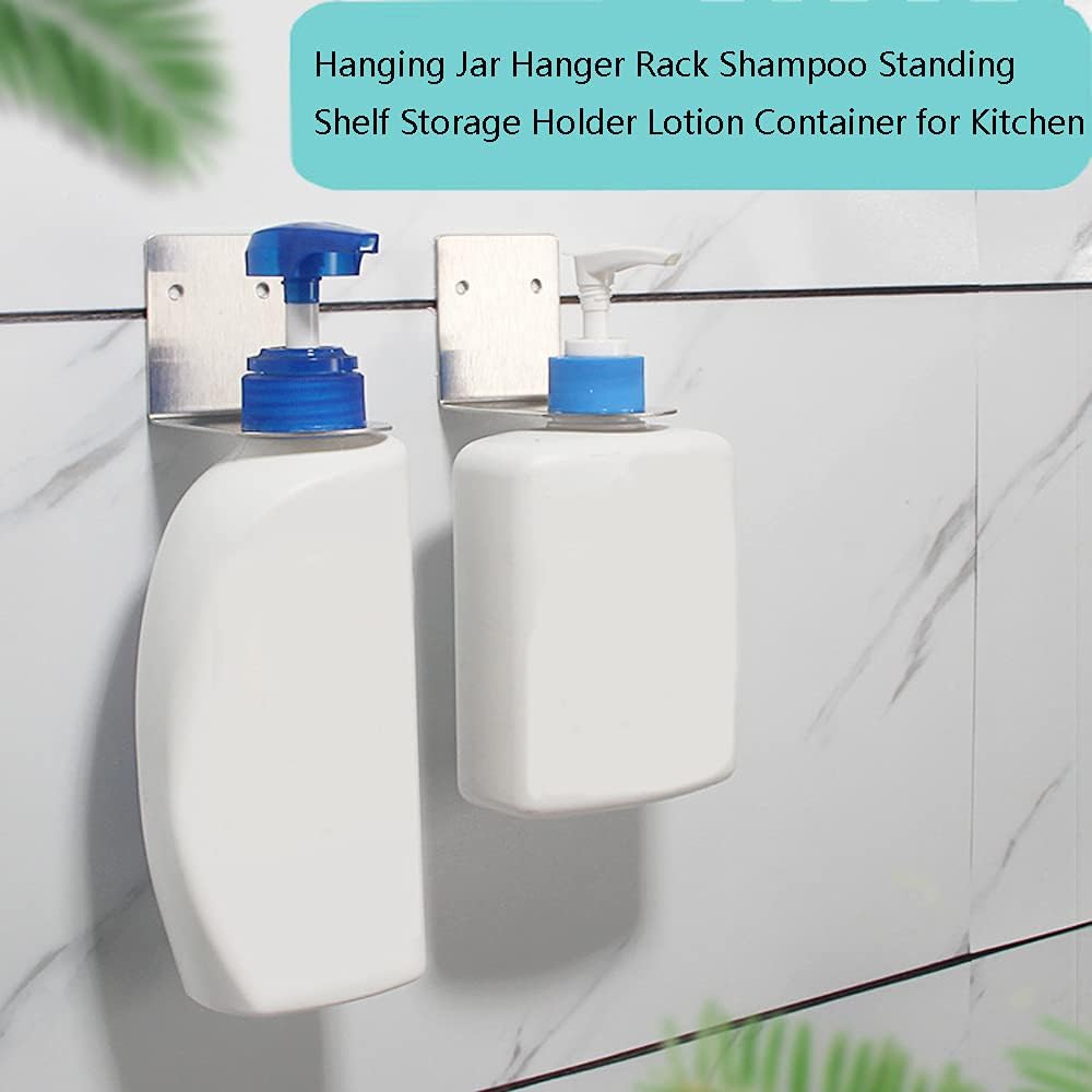 BiJun Soap Dispenser Wall Mount,1.06in Shampoo Conditioner Dispenser | Soap Dispenser Holder Refillable Shower Shampoo Conditioner Dispenser Set of 2 Black Space-Saving for Kitchen Bathroom ﻿