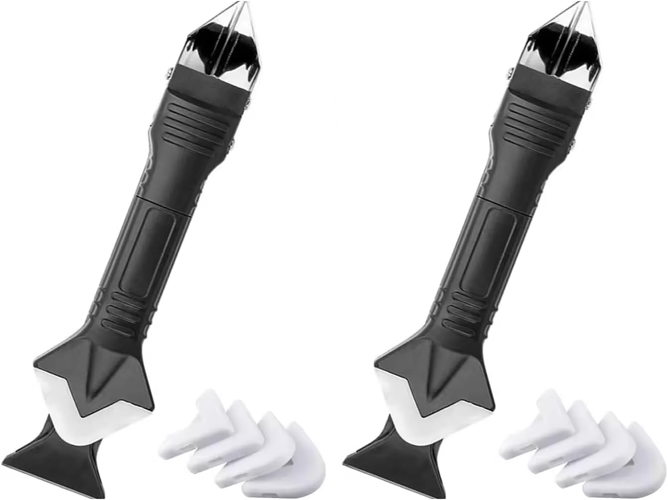 2 Pack 3-IN-1 Caulk Tool for Removal and Application, for Bathroom, Kitchen, Flooring, Windows, Sinks and Frames Seal