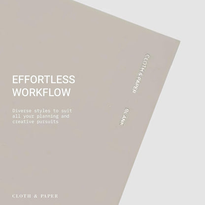 Cloth & Paper Travel Notebook | Daily Wellness Planner – Smoked Salt | Pocket Plus Wellness Planner 3.2" x 6" | Habit Tracker & Self Care Journal for Goals, Gratitude & Reflection – Soft Touch Cover