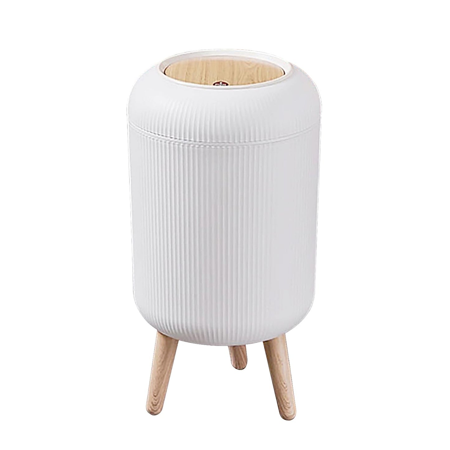 WanWanKa Mini White Plastic Trash Can, 2.6 Gallon Capacity, Slim Design, Anti-Odor, Easy to Clean, Suitable for Any Place | 10Liter Nordic Modern Waste Basket,Plastic Trash bin Suitable for Kitchen, Bathroom, Bedroom, Living Room, Office, Outdoor