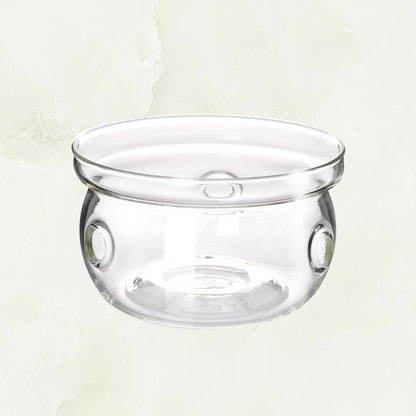 Hemobllo Creative Glass Tea Pot Heating Base Insulated Stylish Glass Warmer for Home and Office Tea Party to Keep Warm Maintain Temperature
