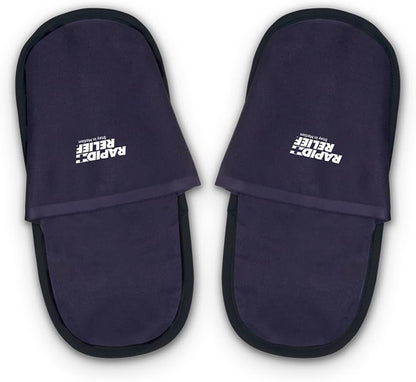 Rapid Relief Hot or Cold Therapy Slippers for Swollen and Painful Feet - Fast and Effective Foot Ice Pack for Foot Pain Associated with Neuropathy, Chemotherapy, Diabetes, and for Swollen Feet Relief