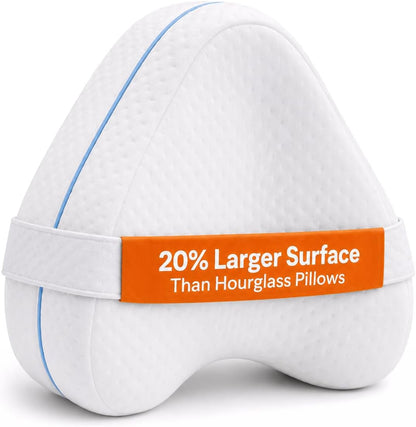 Contour Original Hourglass Knee Pillow for Side Sleepers with Adjustable Strap - Memory Foam Leg Support Cushion Between Knees for Hip & Spine Alignment - Ergonomic Leg Pillow for Side Sleeping