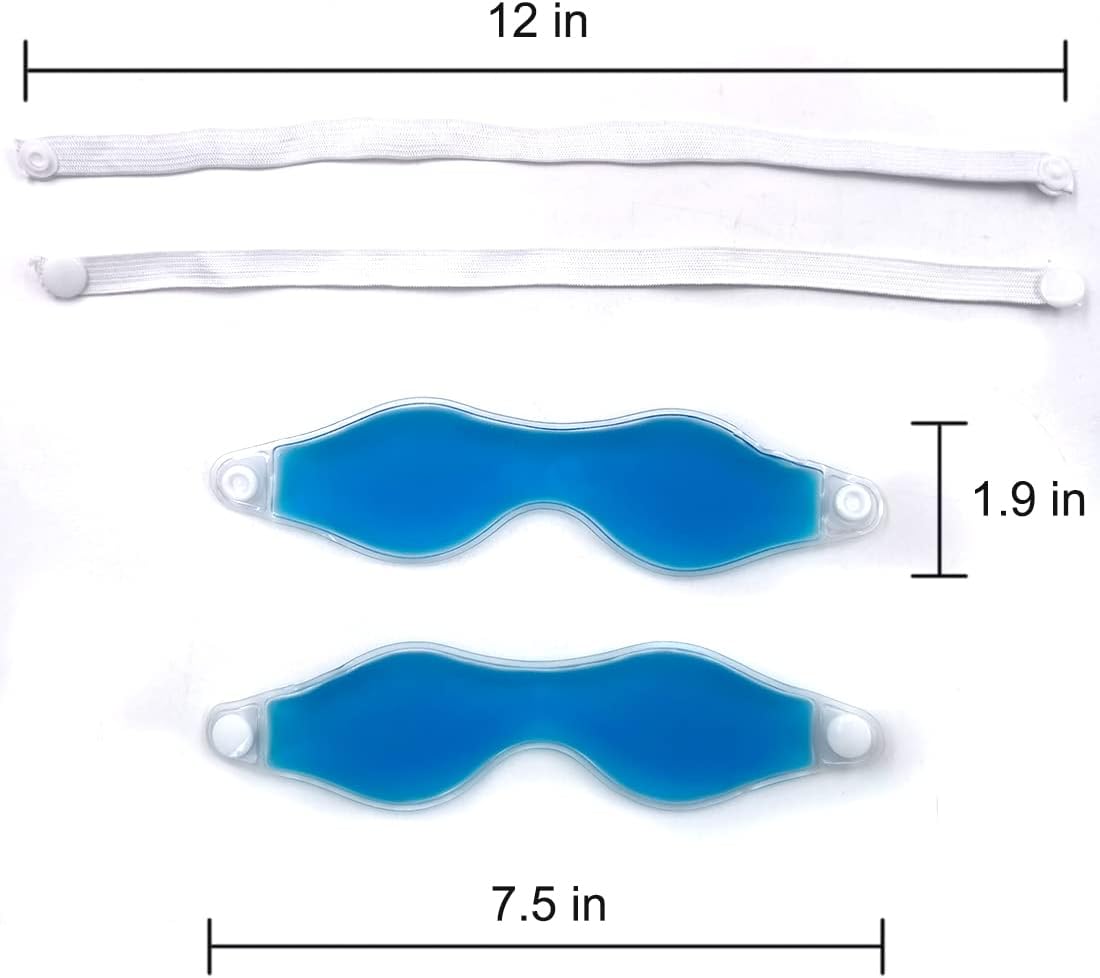 Cooling Eye Mask, Reusable Cold Eye Mask for Hot Cold Treatment for Eye Strain, Eye Swelling, Eye Redness, Puffy Eyes, Dark Circles, Smooth Fine Lines, and Eye Recover Surgery. 5 Packs