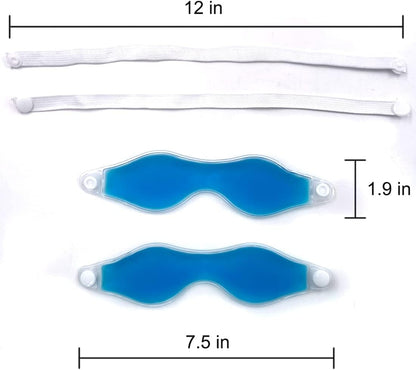 Cooling Eye Mask, Reusable Cold Eye Mask for Hot Cold Treatment for Eye Strain, Eye Swelling, Eye Redness, Puffy Eyes, Dark Circles, Smooth Fine Lines, and Eye Recover Surgery. 5 Packs