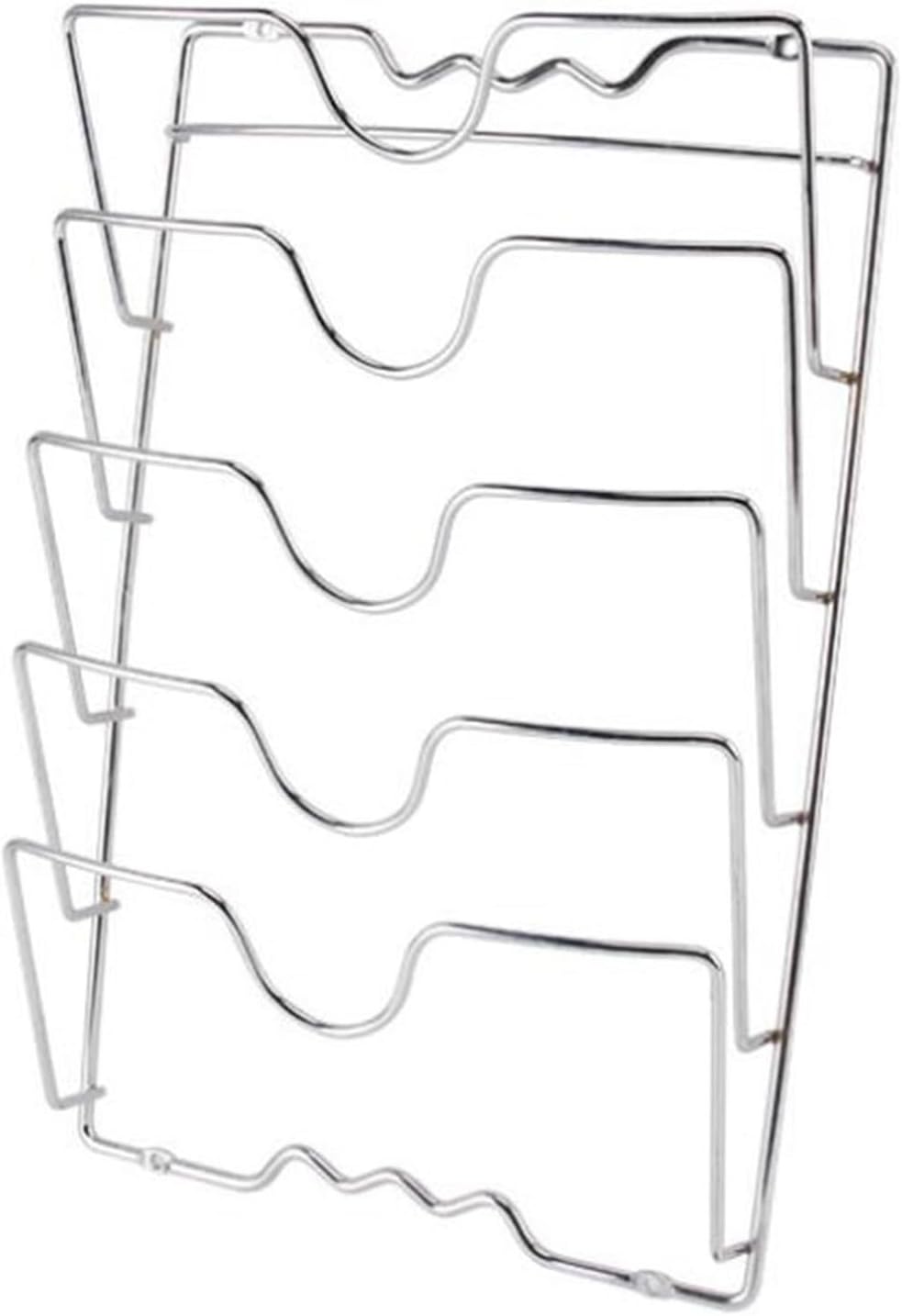 Pot Lid Organizer for Cabinet Door/Wall, Stainless Steel Lid Holder, Rack for Pan Lid Organizer, Lid Holder Stand, Cutting Board, Grill Tray Storage Kitchen Accessories