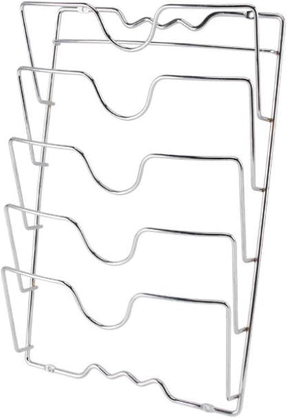Pot Lid Organizer for Cabinet Door/Wall, Stainless Steel Lid Holder, Rack for Pan Lid Organizer, Lid Holder Stand, Cutting Board, Grill Tray Storage Kitchen Accessories