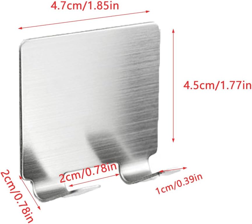 4 Pack All-Purpose Stainless Steel Squeegee Holder Shower Door Hooks Towel Hooks Hanger Organizer for Bathroom Shower Glass Doors Squeegee Cleaner Tool