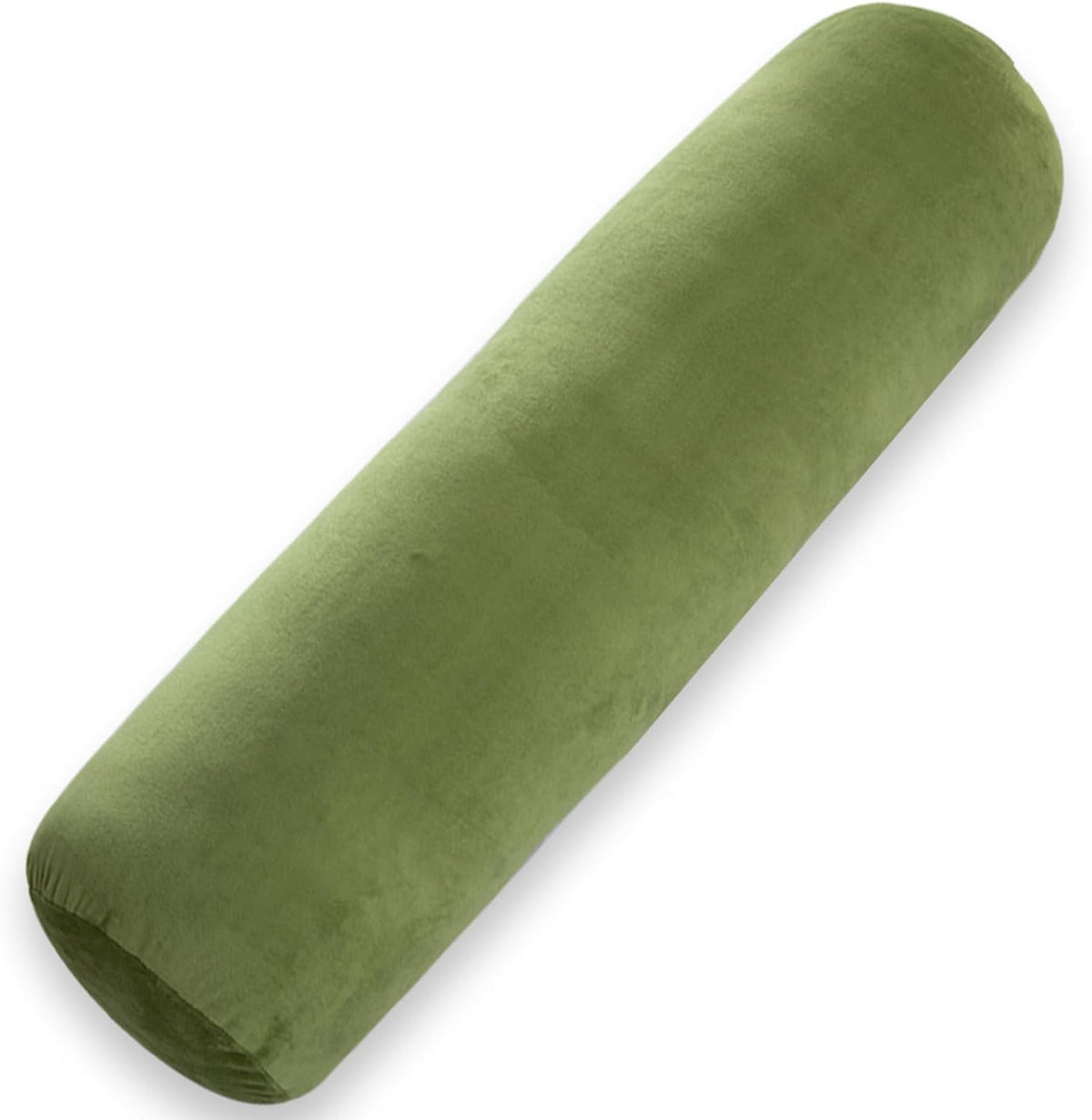 1 MIDDLE ONE Body Pillow for Adults, Bolster Pillow with Removable Velvet Cover, Long Round Cervical Roll Pillow, 35 x 7.87 Inches, Blue