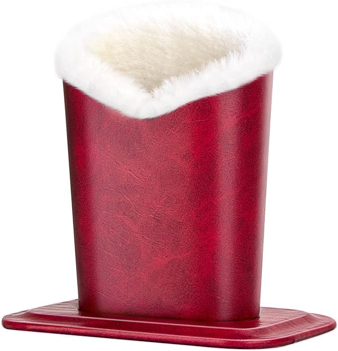 Plush Lined Eyeglasses Holder, PU Leather Glasses Stand Case