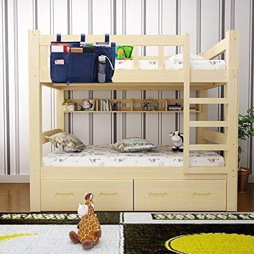 Bedside Caddy Improved With 3 POM Buckles -Hanging Organizer For Phone, Magazine, Accessory&Remote -Best For Dorm Room, Bunk Bed, Hospital Bed, Bed Rail, Headboard, Apartment, Bathroom&Travel