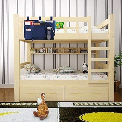 Bedside Caddy Improved With 3 POM Buckles -Hanging Organizer For Phone, Magazine, Accessory&Remote -Best For Dorm Room, Bunk Bed, Hospital Bed, Bed Rail, Headboard, Apartment, Bathroom&Travel