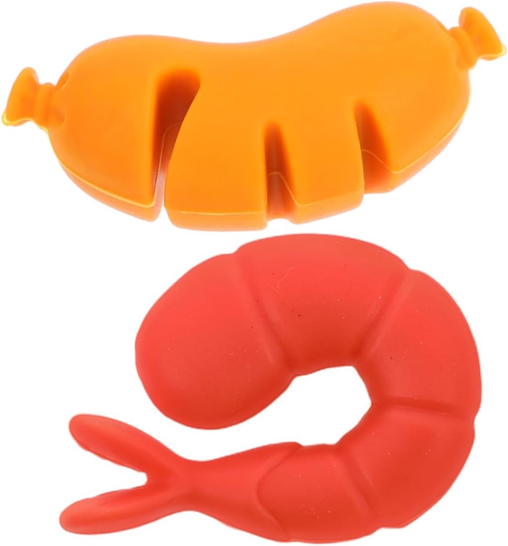 Toddmomy 2pcs Silicone Sausage Shaped Spill Stopper and Pot Lid Holder Practical Kitchen Tool to Prevent Boil over Versatile Food Cover for Cooking and Fresh Keeping for Home Use