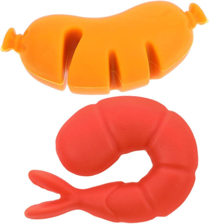 Toddmomy 2pcs Silicone Sausage Shaped Spill Stopper and Pot Lid Holder Practical Kitchen Tool to Prevent Boil over Versatile Food Cover for Cooking and Fresh Keeping for Home Use
