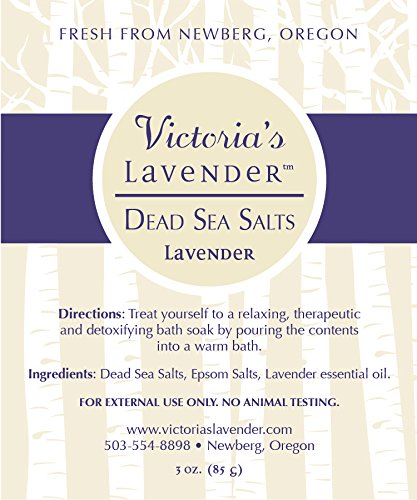 Victoria's Lavender Luxury Lavender Relaxing Spa Gift Basket, Set of 3 | Neck Wrap, Dead Sea Bath Salts, and Hand & Body Lotion , Microwavable Neck Heating Pad Filled with Lavender Buds & Flax Seed