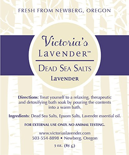 Victoria's Lavender Luxury Lavender Relaxing Spa Gift Basket, Set of 3 | Neck Wrap, Dead Sea Bath Salts, and Hand & Body Lotion , Microwavable Neck Heating Pad Filled with Lavender Buds & Flax Seed