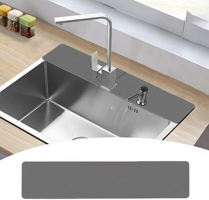 Customizable Kitchen Sink Faucet Mat: 30"Lx5.5"W Absorbent Splash Guard | Non-slip Fabric Rubber Mat, Cut to Fit Oval Rectangle Square Faucet & 2,3,4 Holes Irregular Sink with Soap Dispenser Air Gap