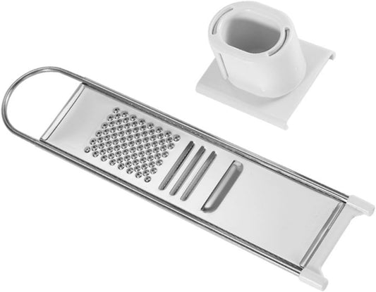 MAGICLULU Food Slicer Hand Guard with Stainless Steel and Abs Material for Potato and Cucumber, Finger Protective Tool to Prevent Cuts and Abrasions, Multi-functional Kitchen Vegetable