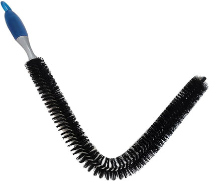 Long Handle Car Engine Cleaning Brush, Hard Bristle Automotive Wash Brushes, Flexible Bendable Vehicle Detailing Brush for Car Radiator Dryer Vent, Engine Oil Residue (1PC)