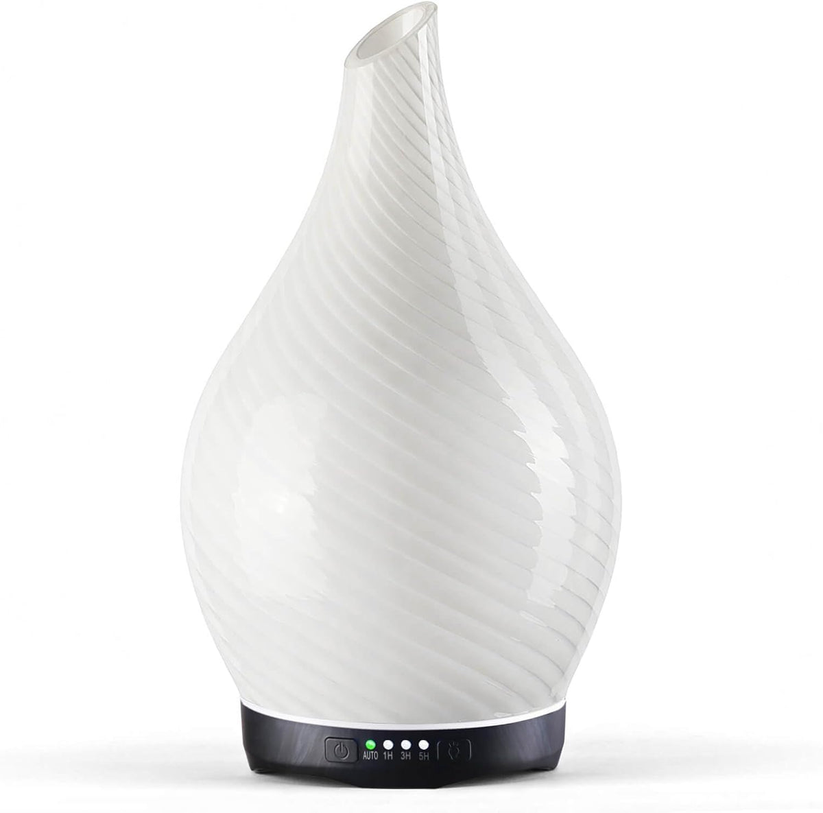 Porseme Essential Oil Diffuser 280ml Handmade Glass Diffuser 7H Runtime | Elegant Handmade Glass Aroma Diffuser with 7-color LEDs, Quiet Aromatherapy and Safe Auto Shut-off, Perfect for Gifts