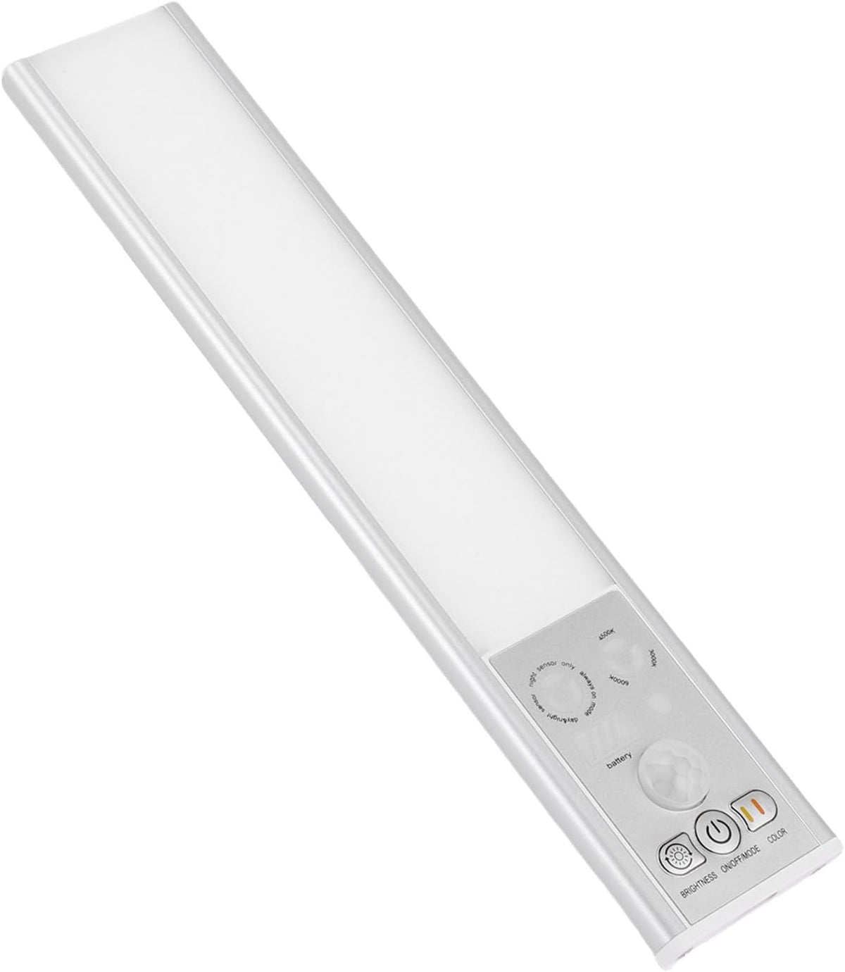 Buachois Motion Sensor Closet Light Super Thin Rechargeable Under Cabinet Lighting, Automatic On Off Indoor Light with 3 Color Temperature Adjustable Dimmable Brightness, for Kitch