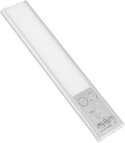 Buachois Motion Sensor Closet Light Super Thin Rechargeable Under Cabinet Lighting, Automatic On Off Indoor Light with 3 Color Temperature Adjustable Dimmable Brightness, for Kitch