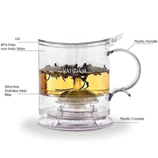 VAHDAM Imperial Tea Infuser(16oz) Stylish Teapot |Smart Tea Maker